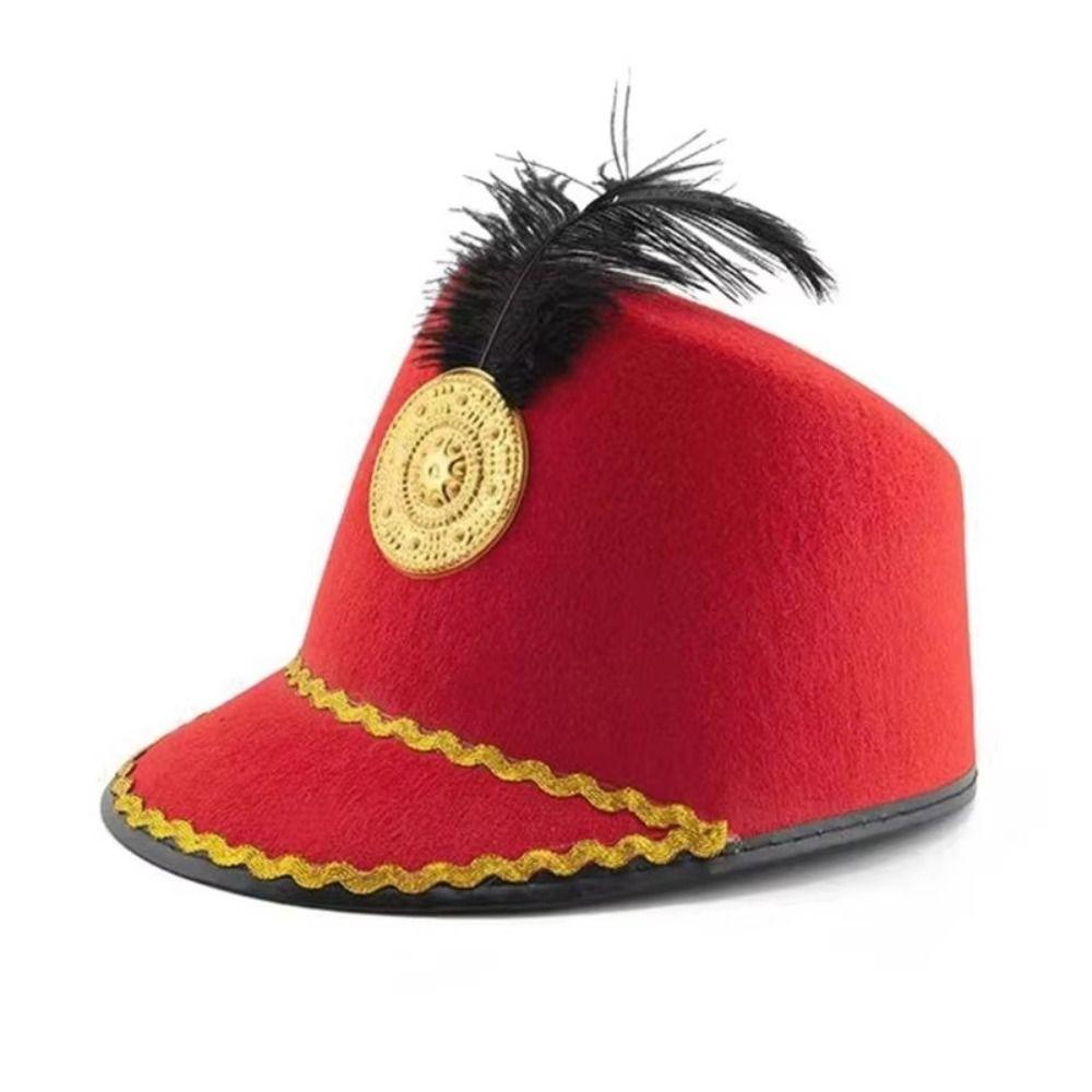 Sun Protection Uniform Hat Dress Up Drum Major Hat Stylish Hat Marching Band Hat Cosplay Carnival