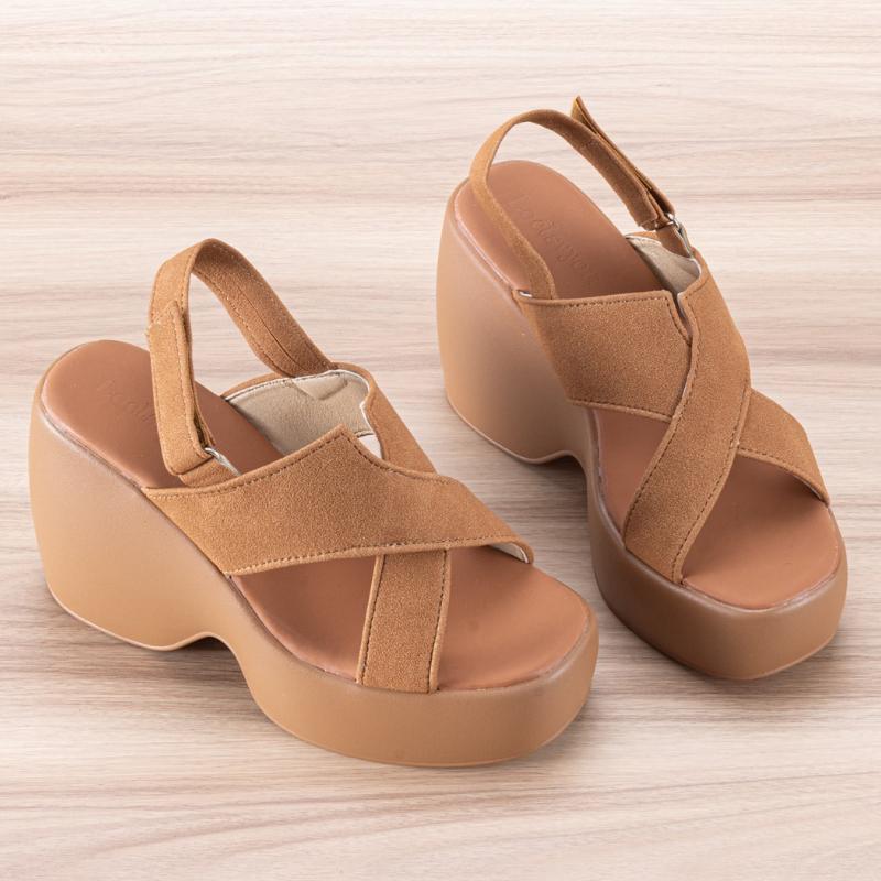 

Fashion Platform Women s Super-high Heels Sandals Designer Heeled Shoes 2025 Summer New Wedges Pumps Elegant Buckle Sandalias De Mujer 40 светло-коричневого
