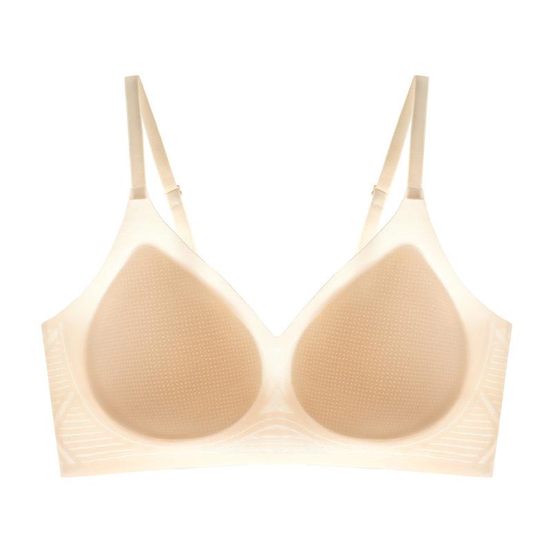 Summer Thin Soft Support Ultra-thin Ice Silk Cool Feeling Seamless Anti-sagging Bra Cover