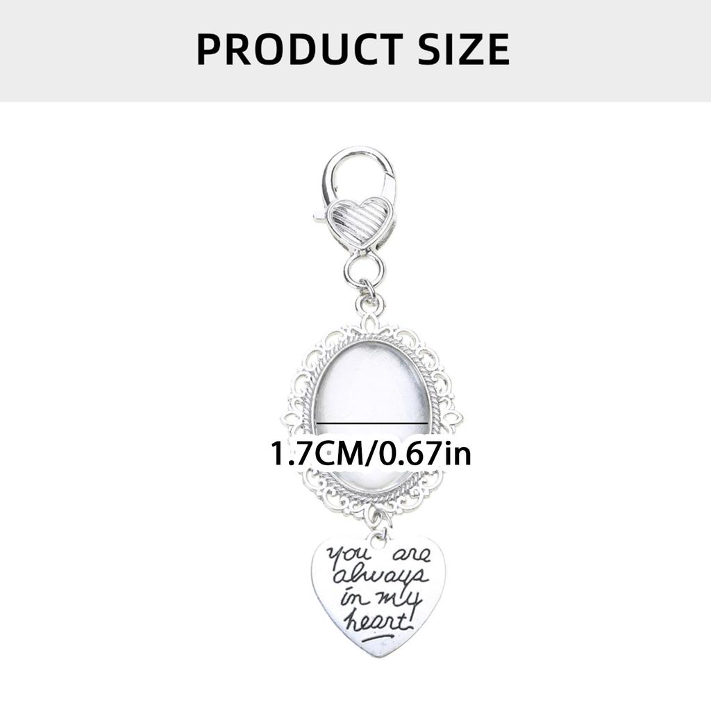 Photo Frame Pin with Pendant Oval Picture Frame Brooch for Wedding Party Bridal Lapel Pin Accessories Party Accessory