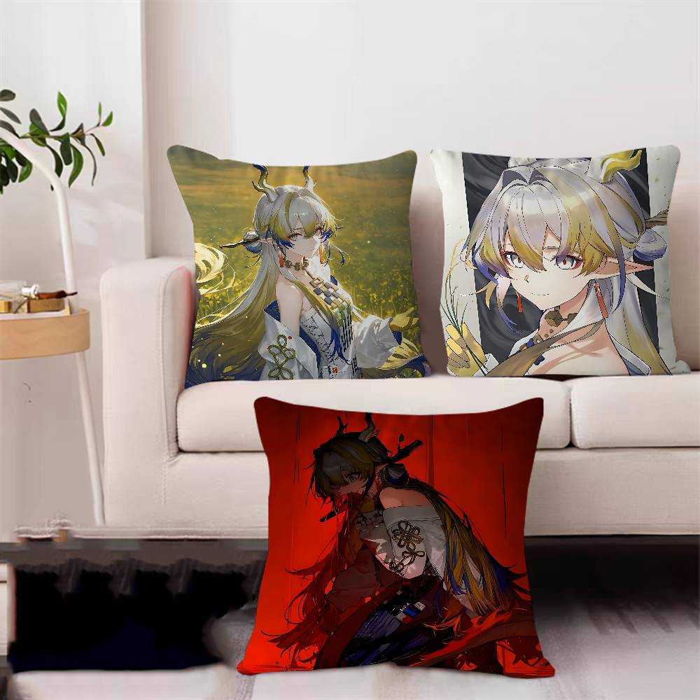 Arknights Shu Kissenbezug Kissenbezug Polsterung Sofawurfkissen Heimdekor Kissenbezug