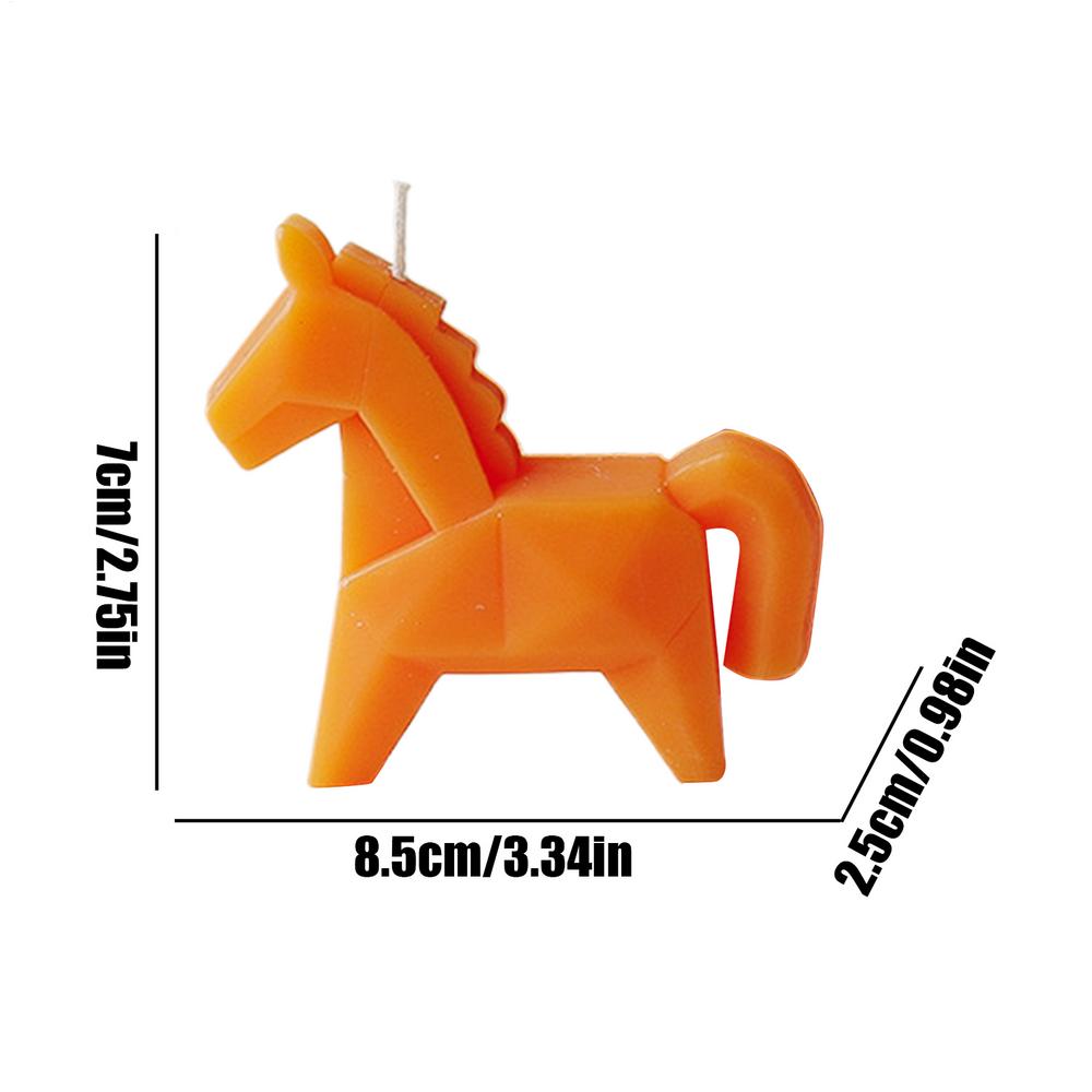 Horse Figure Scented Candle Traditional Auspicious Horse Decoration Scented Candle for Bedroom Living Room Desktop Women Girls