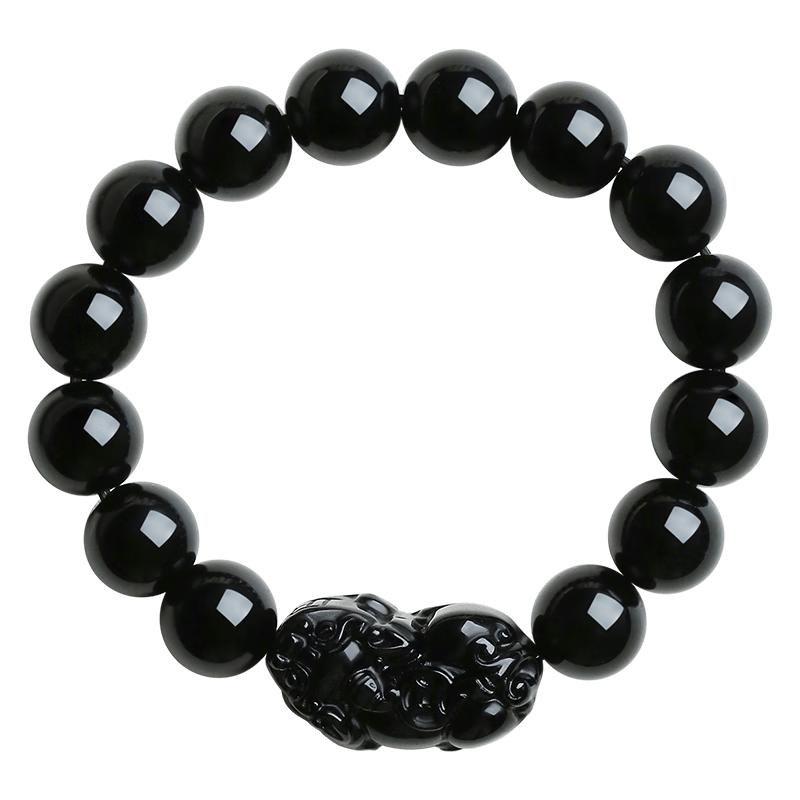 Men s Natural Obsidian Pixiu Bracelet