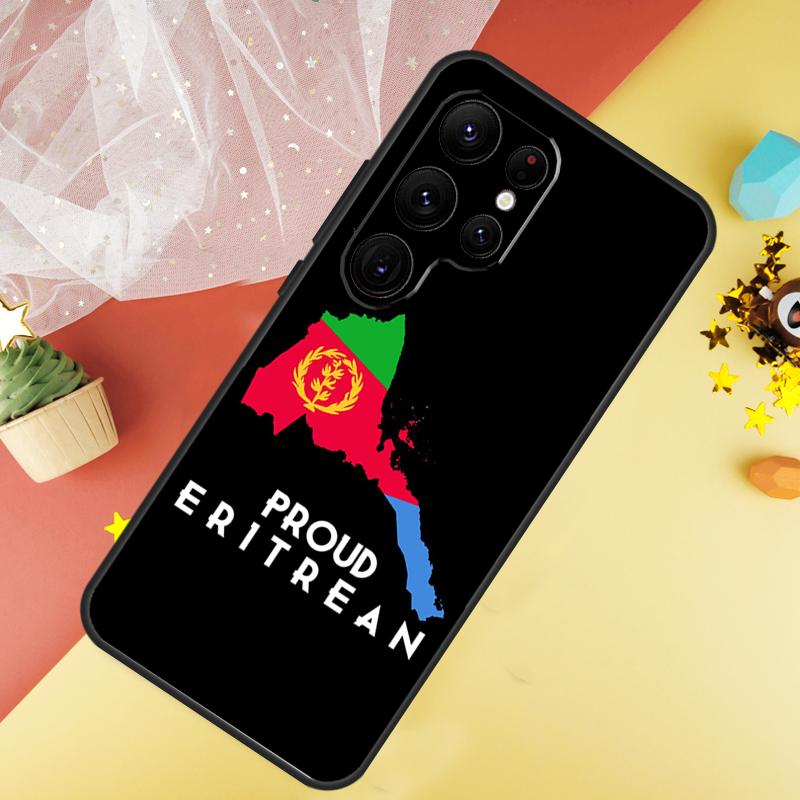 Eritrean Flag Phone Case For Samsung Galaxy S25 Ultra S23 S21 S20 S22 S24 FE S9 S10 Plus Cover Coque