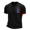 Men's Casual Crew Neck Short Sleeve Pullover T-Shirt Football Fan Graphic Print World Cup Supporter Top France Design