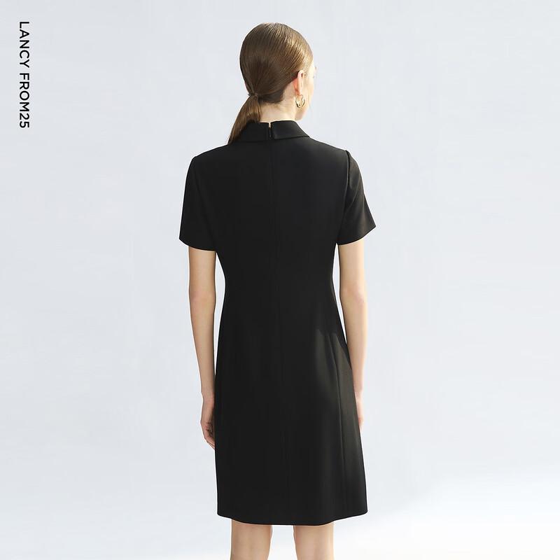 LANCY Notched Lapel Acetate Blend Suit Dress