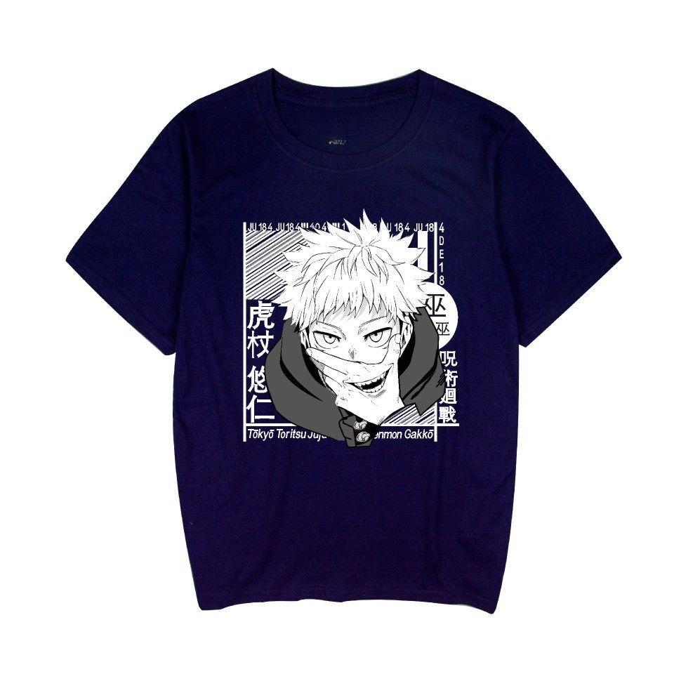 2025 Summer New Jujutsu Kaisen Spell Back To Fight Around Loose Men's and Women's Pullover Short-sleeved T-shirt Summer