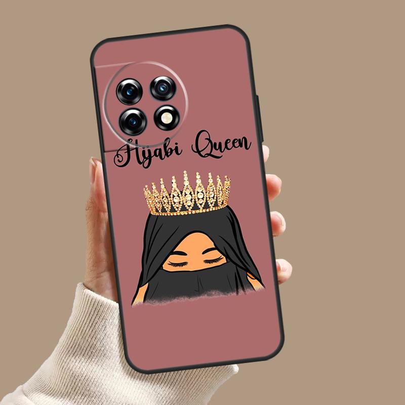 Muslim Islamic Arabic Hijab Girl Case For OnePlus 10T 8T 9R 10R 12R OnePlus 12 11 9 10 Pro Nord 2 CE 3 Lite N10 N20 N30 Cover