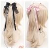 1Pair  Ribbon Bows Hair Barrettes Unique Solid Colors Fashion Hairpieces Elegant Accessories For Females