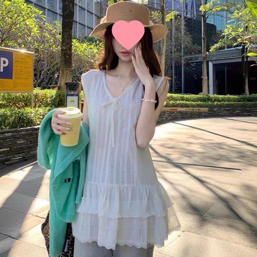 Pure Desire Lace Hem Sleeveless Tank Dress & Layering Shrug for Women XL (60-69kg)