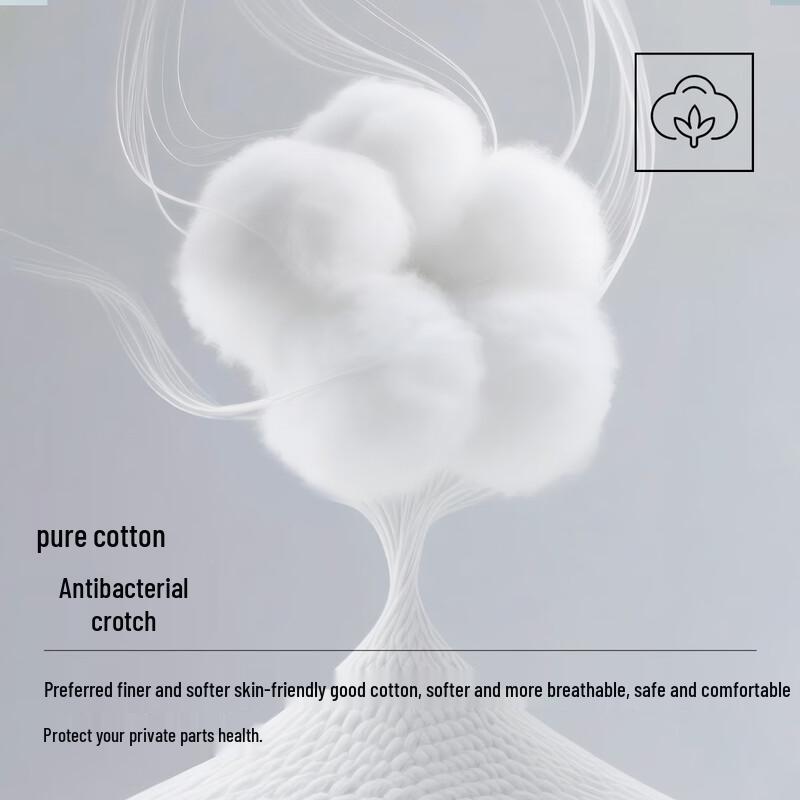 YOUKESHU Women's 10A Antibacterial Pure Cotton Seamless Briefs (3-Pack)