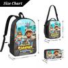 Set di 3Zaini per la Scuola del Videogioco Subway Surfers per Bambini Set Zaino con Astucci e Portapranzo per Studenti Scolastici Zaino