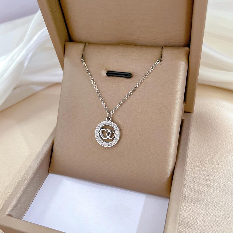 Geometric Planet Personality Minimalist Wind Furnace Real Gold Necklace Female Collarbone Chain