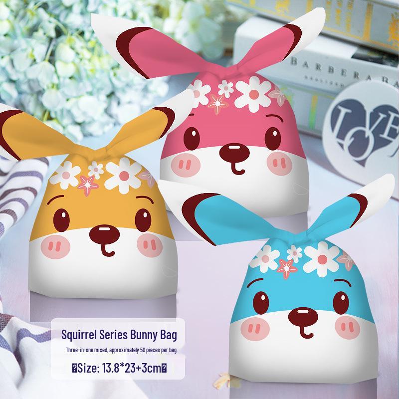 Children's Day Gift Bag: Snowflake Crisps, Snacks, Biscuits, Candy Rabbit Ear Packaging