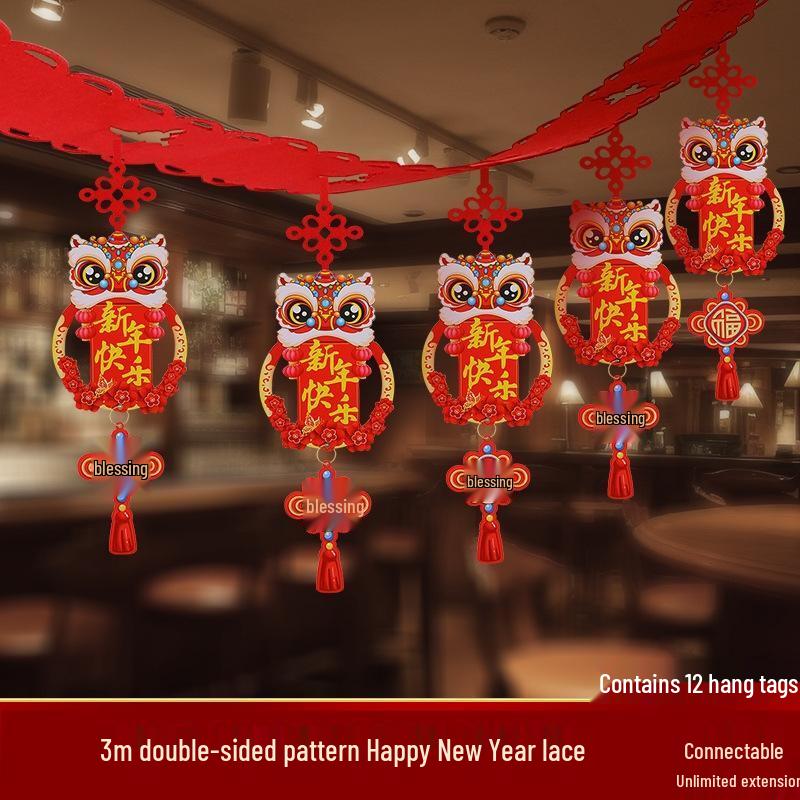 New Year Fu Character Garland