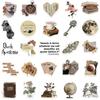 10/30/50PCS Dark Aesthetic Retro Art Cartoon Stickers DIY Decoration PVC Waterproof Skateboard Notebook Graffiti Toys
