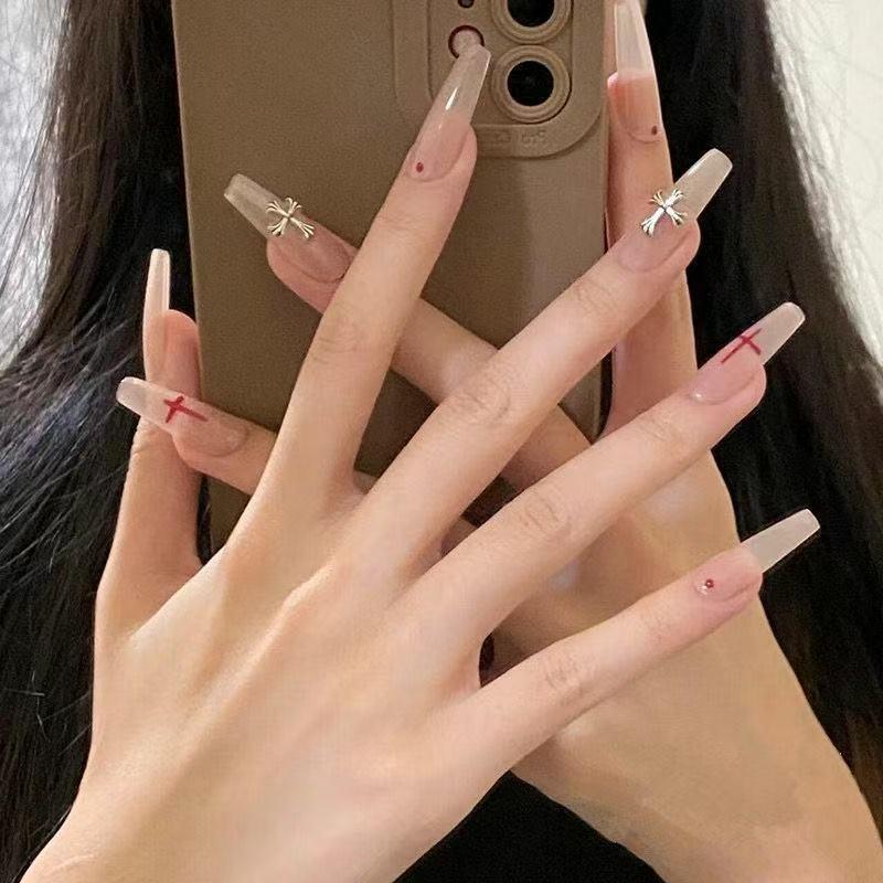Spicy Girl Handmade Chrome Nail Art: Sweet, Cool, High-Class, Detachable Large