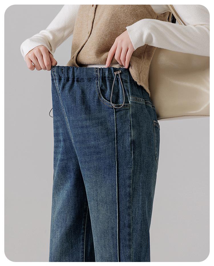 Spring Maternity Flare Pants: Fashionable, Versatile, Loose-Fit Plus Size Jeans for Casual Wear