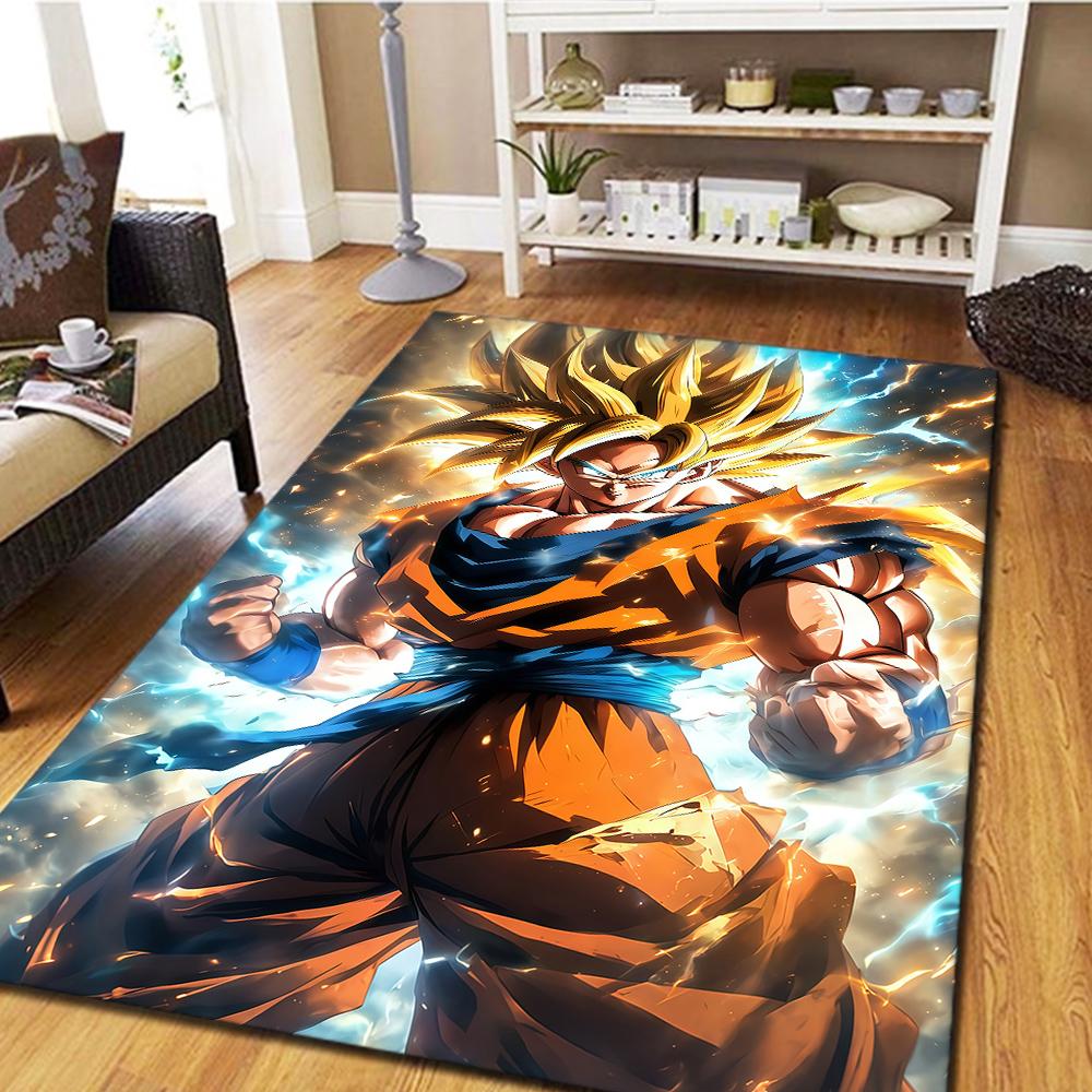 

Son Goku Carpet for Living Room, Digital Print Floor Mat, Cool Movie Bedroom Rug, Home Decor Play Mat -HYQ14 60x90cm