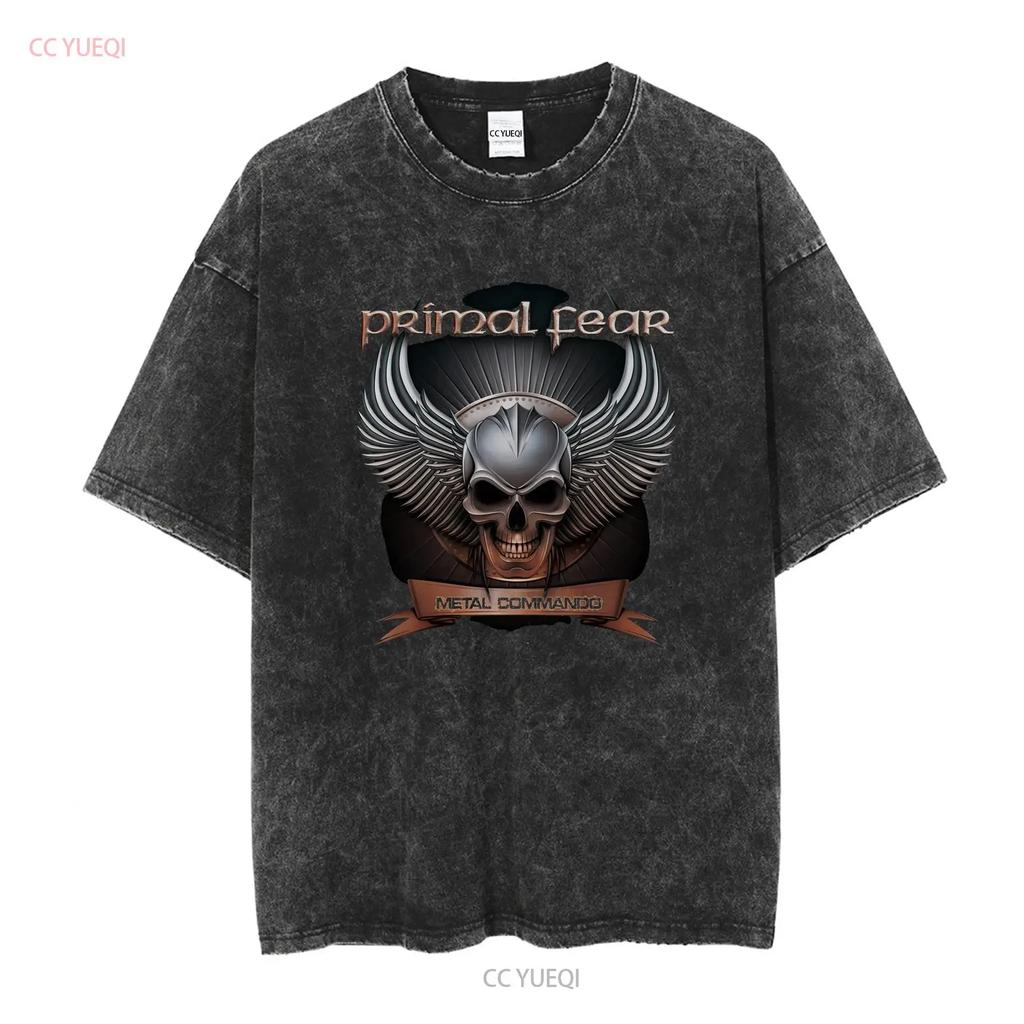 Primal Fear Metal Commando Schweres Band T-Shirt vintage gewaschen Leicht atmungsaktiv Mann Lässig Dehnbar Unisex Bequem