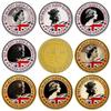 Drottning Elizabeth II, Emblem, Jubileumsmynt, Medaljer, Jubileumsmedaljer, Guld- och Silvermynt, Färgtryck