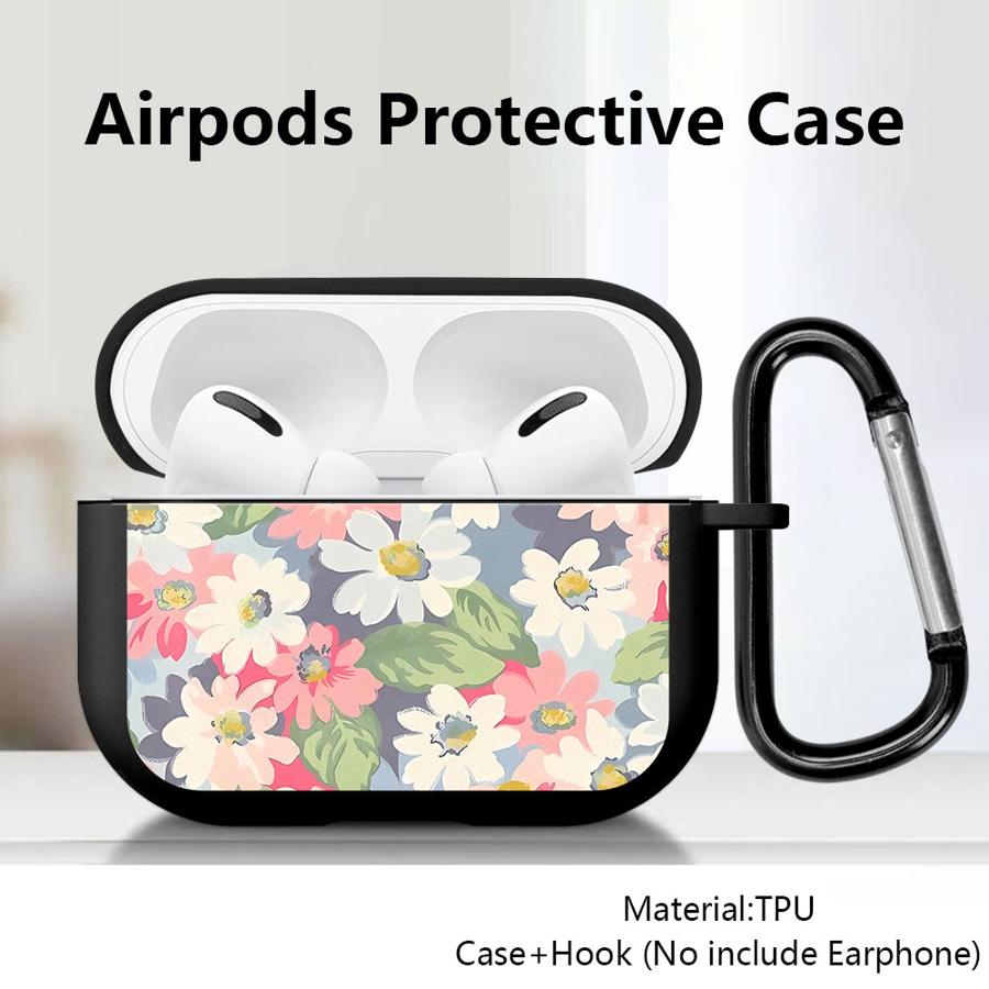 Earphone Cases Cover Case For Airpods Pro 3 2 Pro3 Pro2 1 4 Flower Pattern