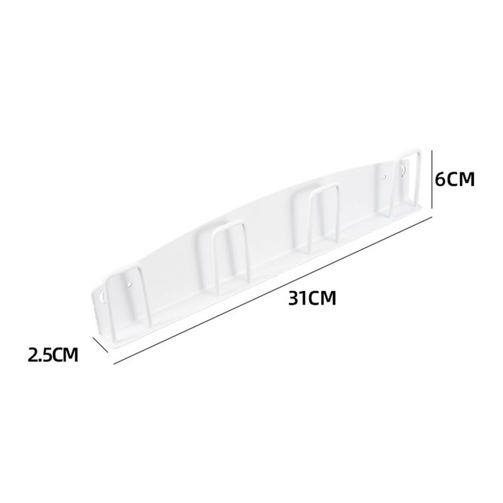 4 Cups Wall Mounted Mug Holder Magnetic Cup Hanging Rack No Drilling Cup Drying Stand for Kitchen Bathroom Living Room