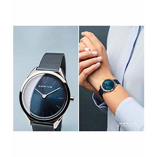 BERING Homme et Femme (Unisexe) Montre Analogique Quartz Collection Ultra Fine avec Bracelet en Acier Inoxydable et Verre Saphir (17031-307) - Officiellement Imp