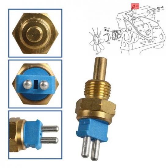 2 Pin Engine Water Temperature Sensor for Benz 300D 300E 190E 300TE 85-98