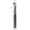 2 Stücke 6mm Einzelflöte Spiral Schaftfräser Hartmetall-fräser Bits für Aluminium 6*22mm