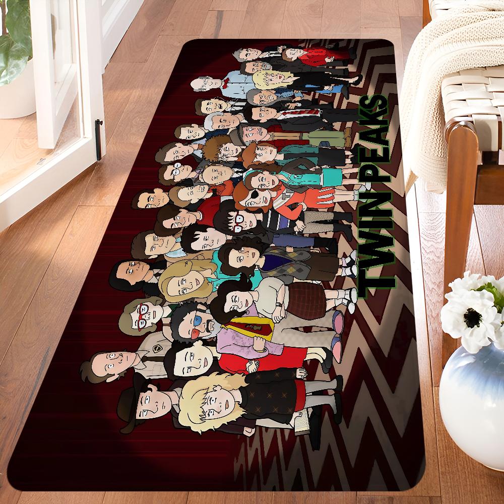 Vintage Twin Peaks Movie Entrance Door Mat Washable Non-Slip Living Room Sofa Chairs Area Mat Kitchen Alfombra 40x60cm