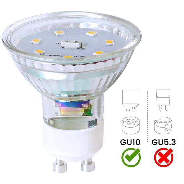 LED Bulb - NETTLIFE - GU10 4.8W 3000K - Angle 110° - Non-dimmable - Pack of 10