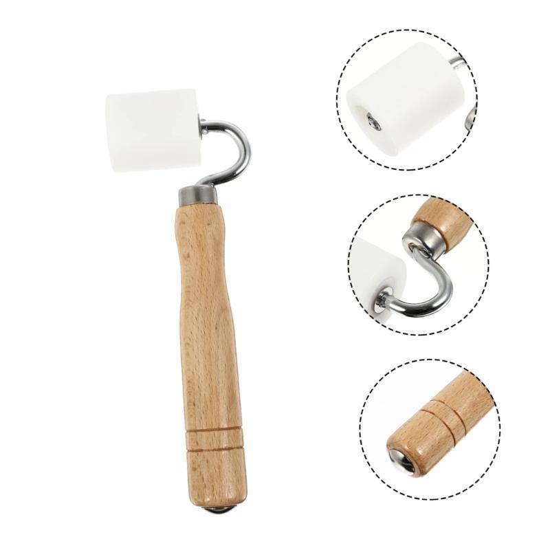 Flat Pressure Roller Wood Handle Wallpaper Roller Construction Tool Seam Rolling Tool Edge Seam Roller Enduring