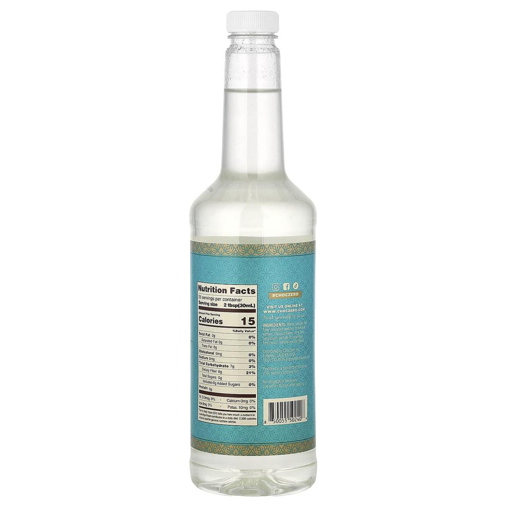 ChocZero, Premium Syrup, Coconut, Sugar-Free, 750ml (25.4 fl oz)