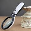Reading Visual Magnifier with 3 LED Light, Mini Portable 3-45X Handheld Reading Visual Magnifier with 3 LED Light