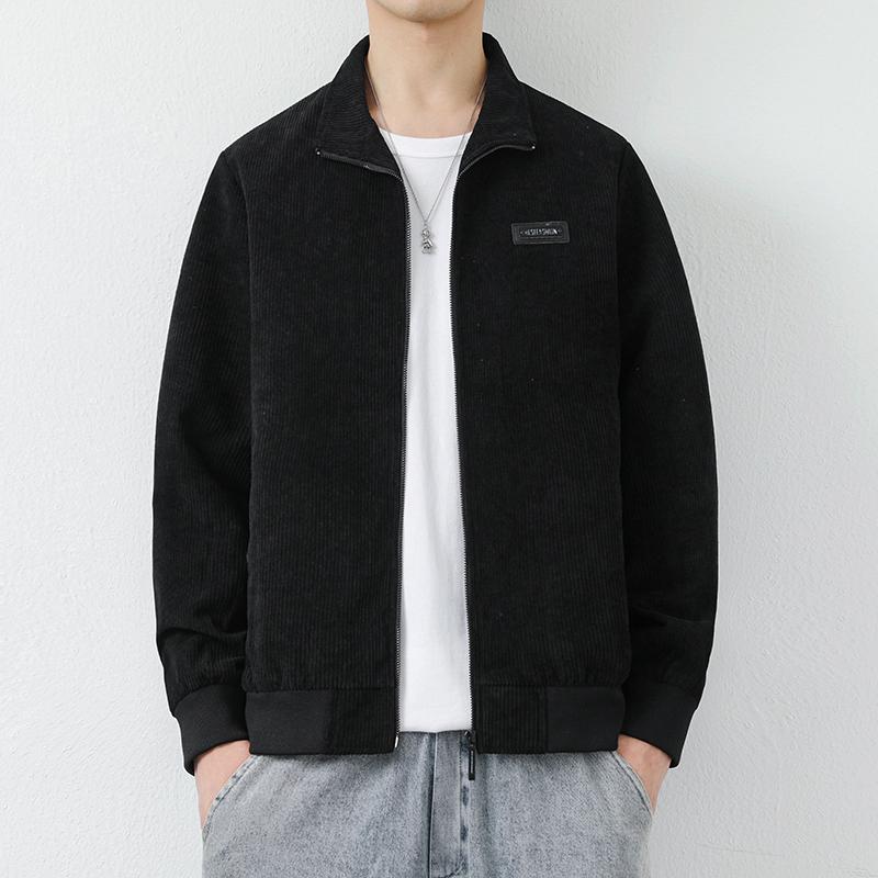 Frühling Herbst Umlegekragen Vintage Corduroy Strickjacke Mantel Herren Freizeitjacke Oberbekleidung Top
