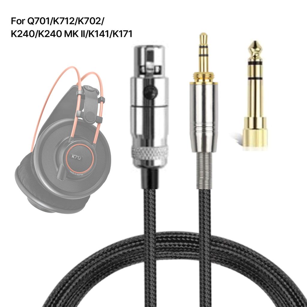 Versatile 3.5mm to MINI XLR3Pin Cable for K240/K240 MKII/K141/K171 Headphone for Stable and Clear Sound Quality