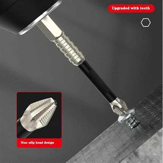 High Magnetic Screwdriver Drill Bit Set, Anti-Slip Drill Bit Set, 25 50 65 70 90 150mm, Universal Electric Alloy Steel Screwdriver Set (A 12pcs)