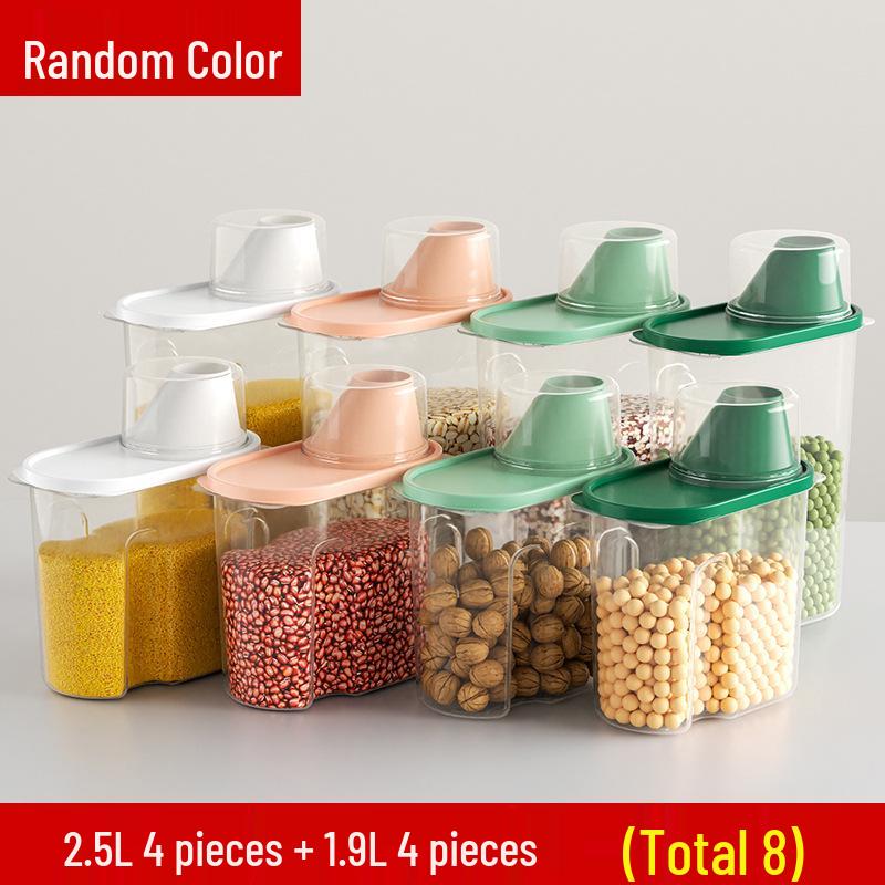 Zásobník na obilí a cereálie, plastová nádoba na skladování potravin pro suché zboží a krmivo pro psy.