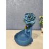 Lady with Basket Showpiece for Home Decor Showpiece & Office Decor Showpiece (11.5" Inch Size, Blue)