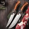4pcs Hand-Forged Slaughtering Knife Stainless Steel Kitchen Knife Chopping Knife with Sharp Boning Knife