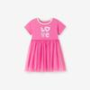 Girls Princess Dress Short Sleeve Mesh Tutu Casual Kids 4-8 Years Old
