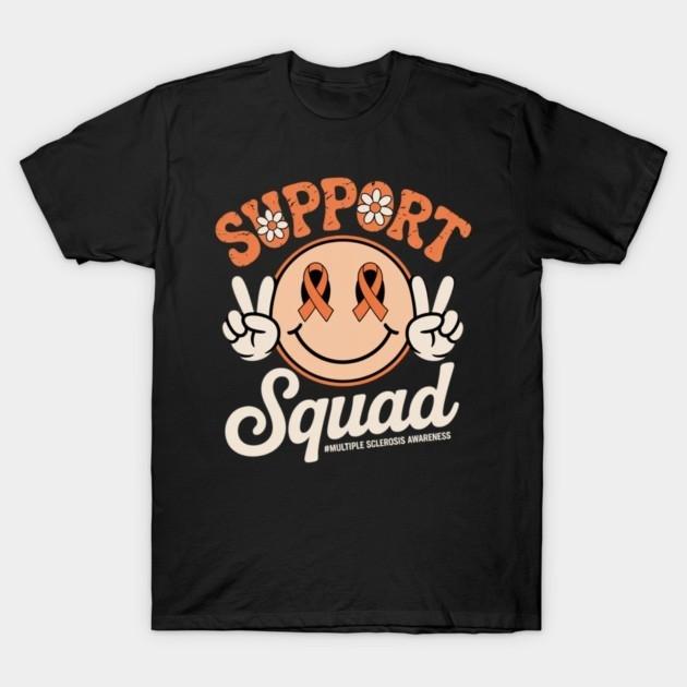 Multiple Sclerosis Awareness MS Awareness Support Smile Face T-Shirt XXXL