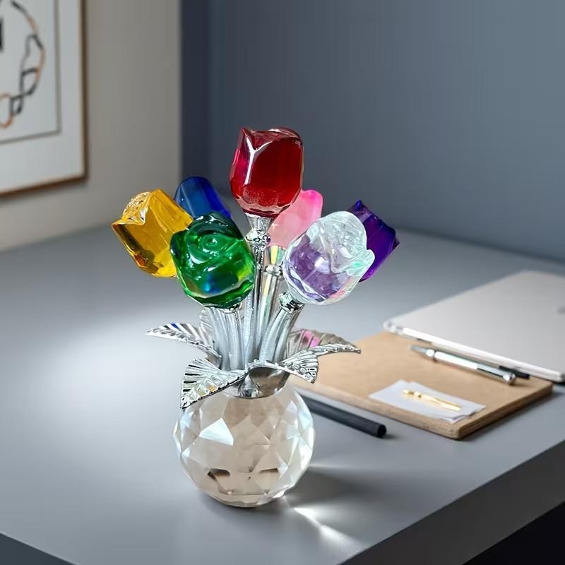 Colourful Rose Bouquet - For Anniversary, Mother'S Day, Valentine'S Day Rose Bouquet - Rose Decorative Gift Home Decor