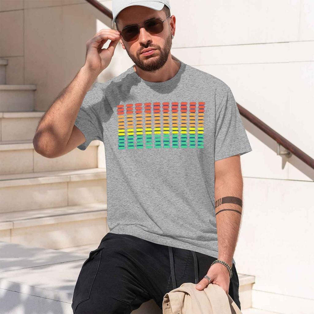 Colorful Grant Pattern Unisexs Tshirt Abstract Design Summer Casual Wear Gift For Him 2026 New Model Shortsleeve Crewneck Tshirt