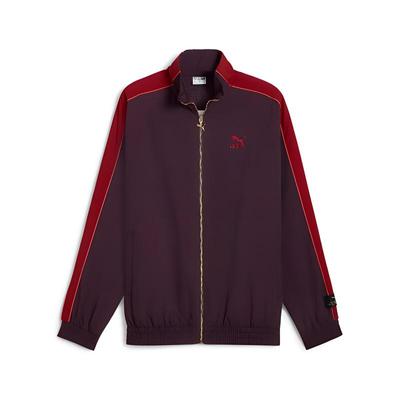 Play Loud T7 Outdoor Casual Retro Color Block Sport Stehkragen Jacke Unisex Jacke Dunkelrot 629048-44