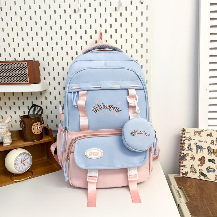 Schoolbagins schoolbag high value junior high school students large capacity primary school students cute shoulders lightweight burden reduction