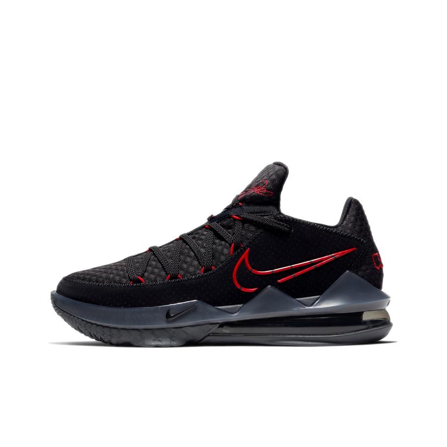 Nike Lebron 17 Low EP Bred Men Sneakers Black University-Red Dark-Grey CD5006-001