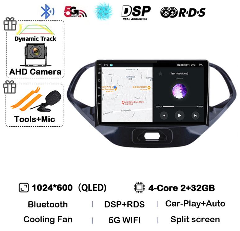 

Android 14 Carplay Auto WIFI+4G Автомагнитола для Ford Figo 2015 2016 2017 2018 Мультимедийный стерео видеоплеер GPS 360 камера Аудио