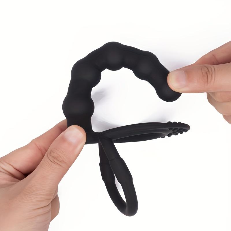 Adult Supplies Sex Toy Silicone Strap On Penis Butt Plug Anal Beads With Cock Ring Delay Ejaculation Wearable Dildo For Men Gay
